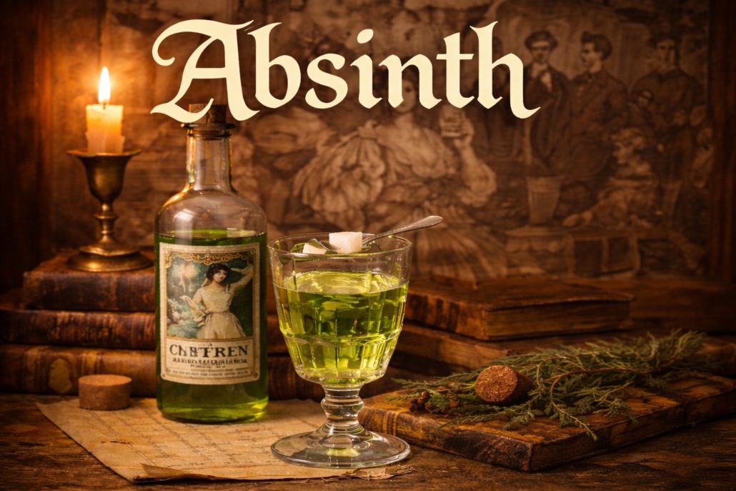 KI-generiertes Bild zu Absinth - Geschichte der grünen Fee