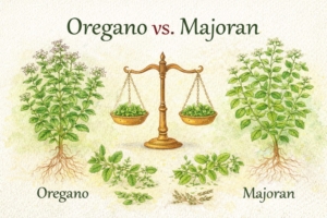 Oregano-Majoran-Beitrag Oregano und Majoran
