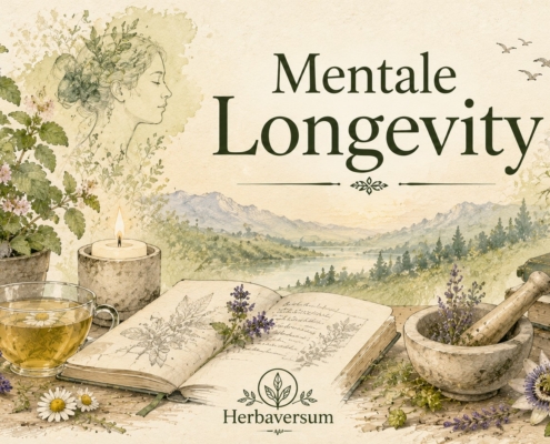 KI-generiertes Symbolbild für das Thema "Kräuter für mentale Longevity"